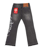 Godspeed OG Logo Flared Denim Grey Wash